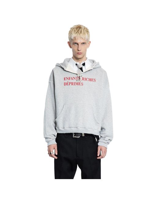 Enfants Riches Deprimes Gray Classic Logo Hoodie for men
