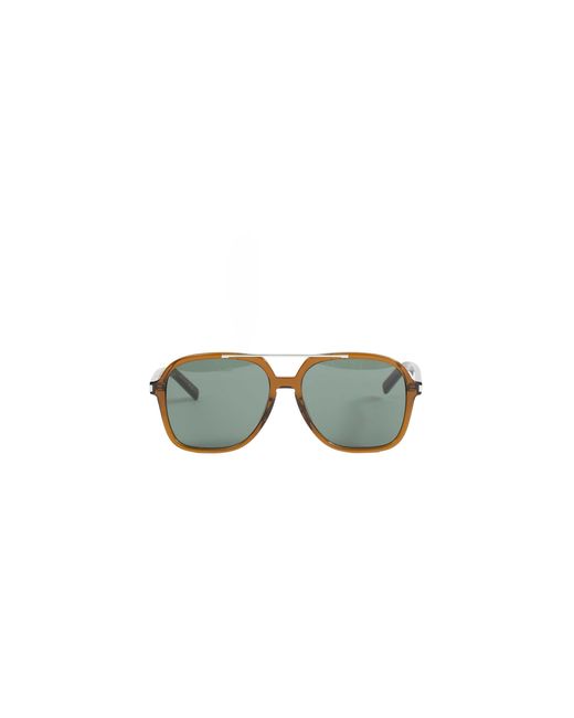 Saint Laurent Green Aviator Sunglasses for men
