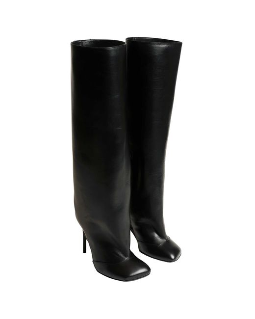 NVL-GARDE Black Broken Heel Knee High Boots