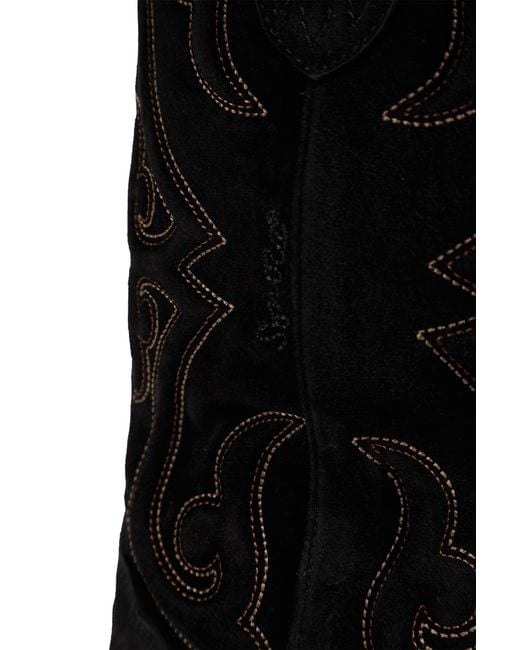 Sonora Boots Black Yuma Suede Ankle Boots