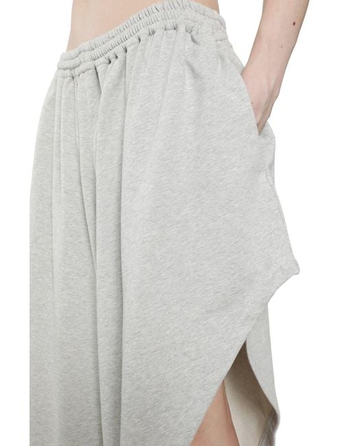 Alaïa Gray Fleece Jersey Pointed Pants