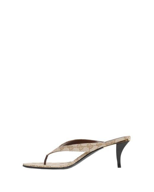 Gucci Metallic Vittoria Thong Sandals