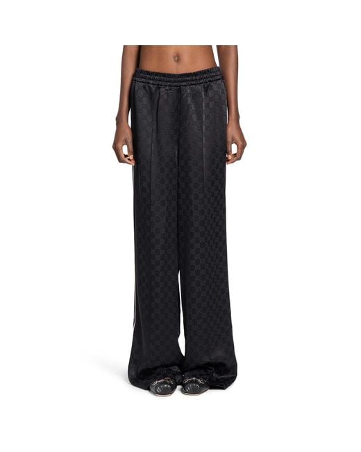 Gucci Black Gg Jacquard Sweatpants