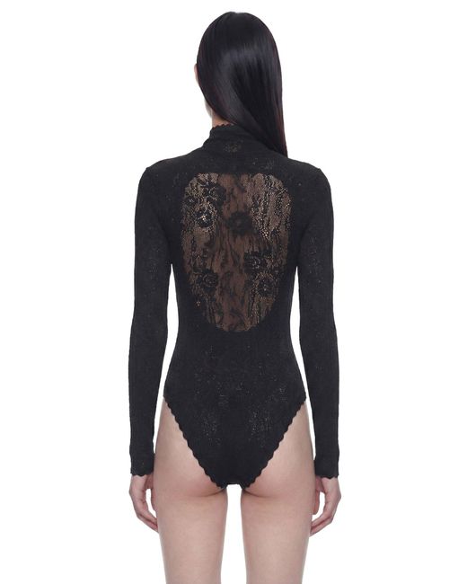 Givenchy Blue Floral Lace Bodysuit