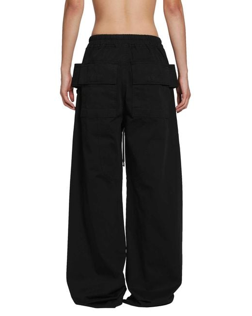 Rick Owens Black Tower Creatch Cargo Drawstring for men