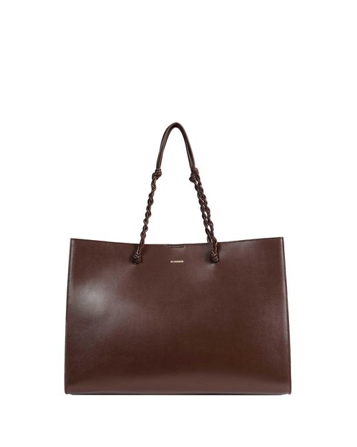 Jil Sander Brown Tangle Tote Bag