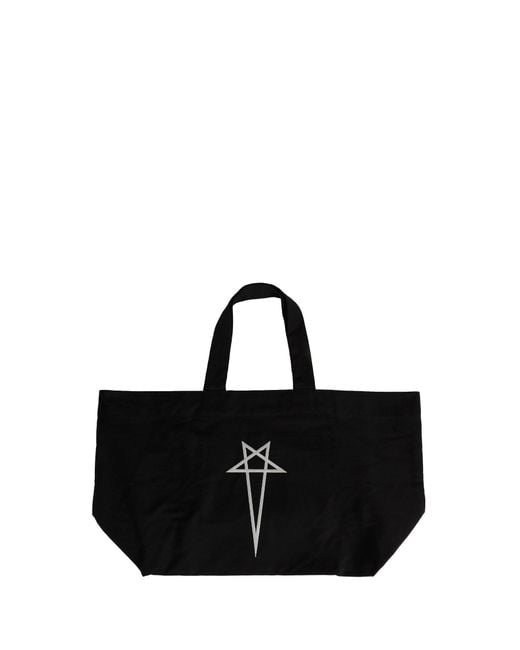Rick Owens Black Temple Beach Bag