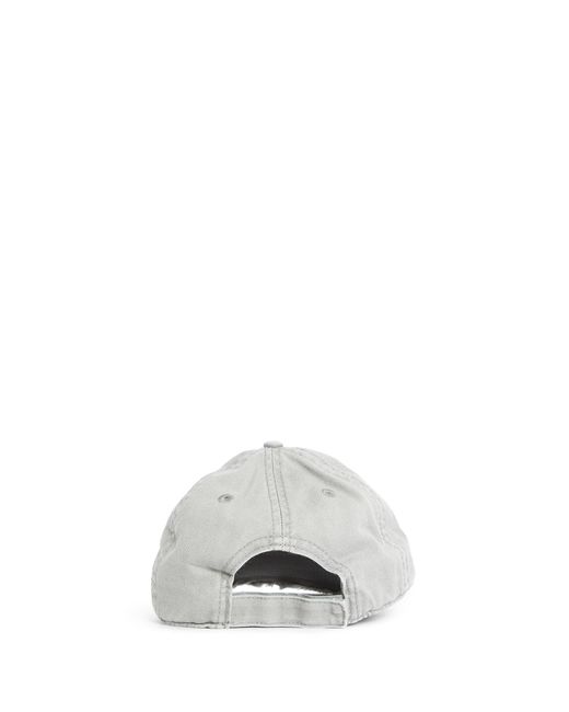 The Attico White Logo Embroidered Distressed Cap