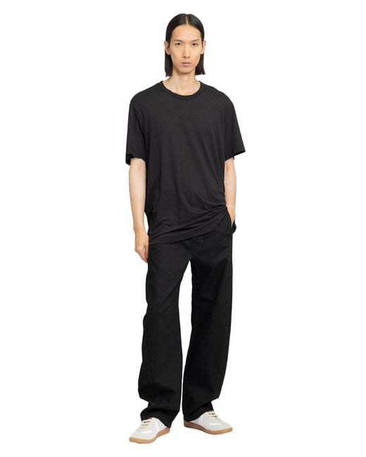 James Perse Black Clear Jersey Crew T-Shirt for men