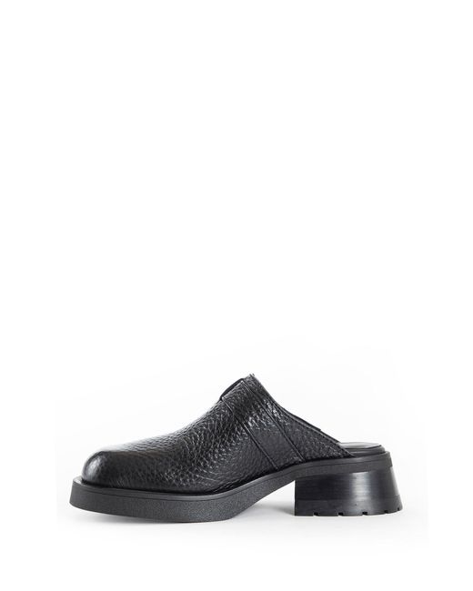 Miista Black Aroa Pelle Sabot