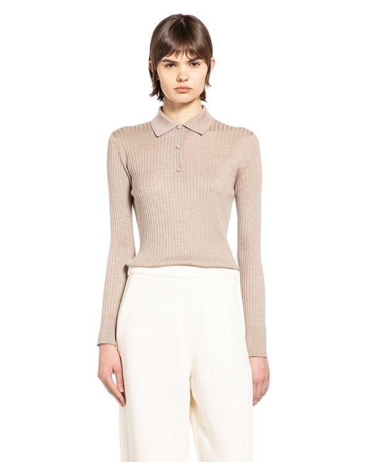 Max Mara Natural Lightweight Cashmere Silk Polo