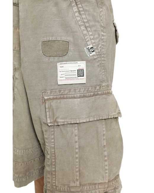 Maison Mihara Yasuhiro Natural Repaired Cargo Shorts for men