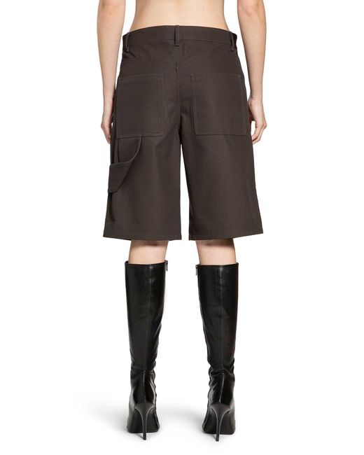 Courreges Gray Hammer Cotton Shorts