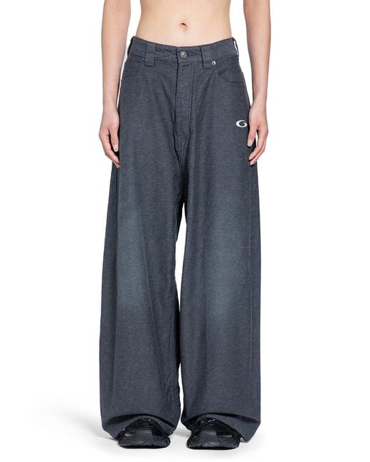 Balenciaga Blue Trompe L'oeil Sweatpants for men