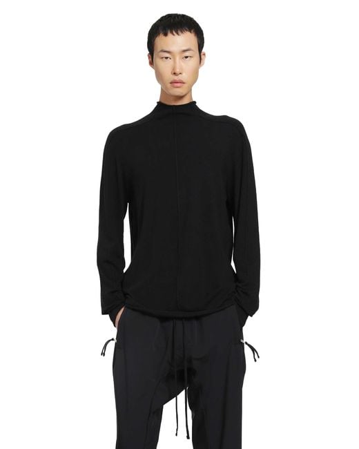 Thom Krom Black Knit Cashmere-Blend Sweater for men