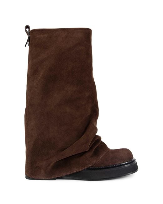The Attico Brown Robin Combat Boots