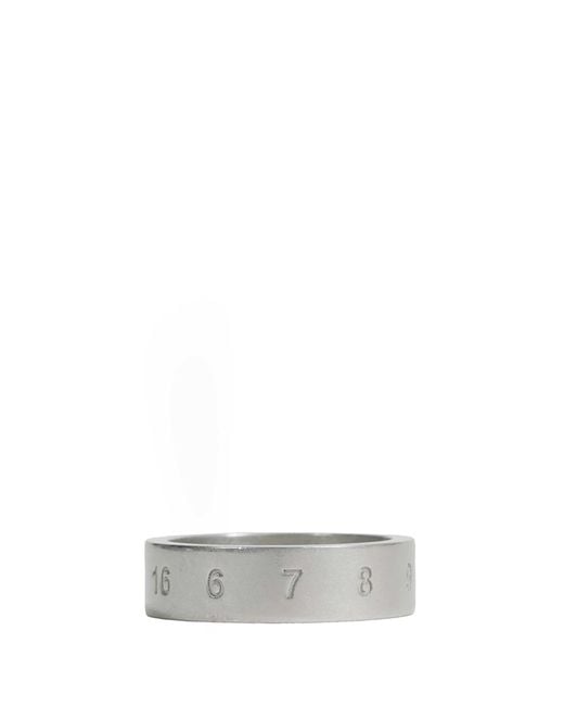 Maison Margiela Gray Numeric Ring 6.5 Mm for men