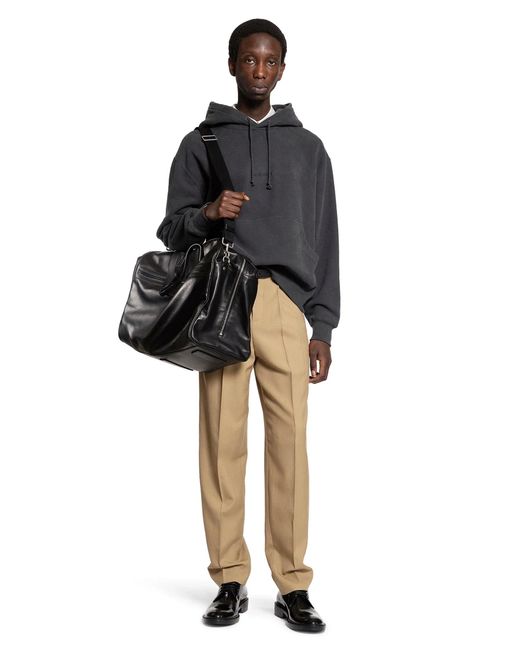 Saint Laurent Black Cassandre Hoodie for men