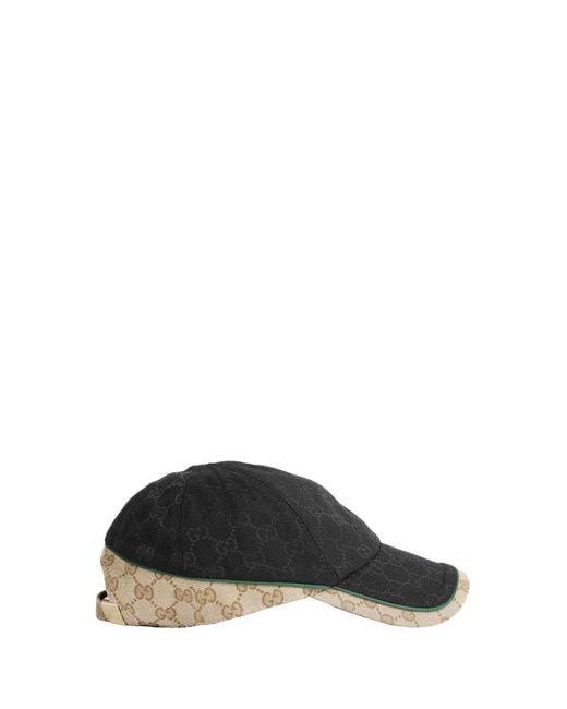 Gucci Black Gg Cotton Canvas Baseball Hat for men