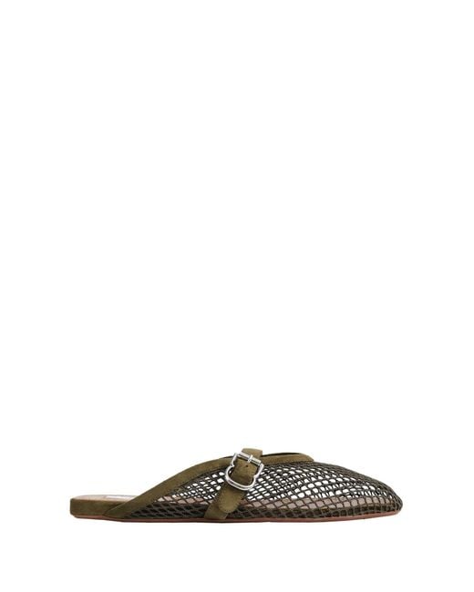 Alaïa Brown Finishnet Flat Mules