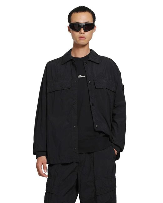 Stone Island Black 1200044 Overshirt for men