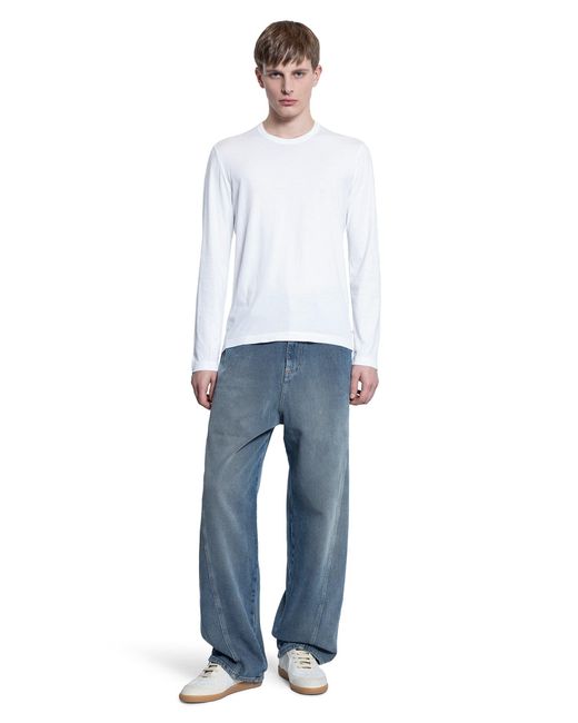 James Perse White Long Sleeve Crewneck T-Shirt