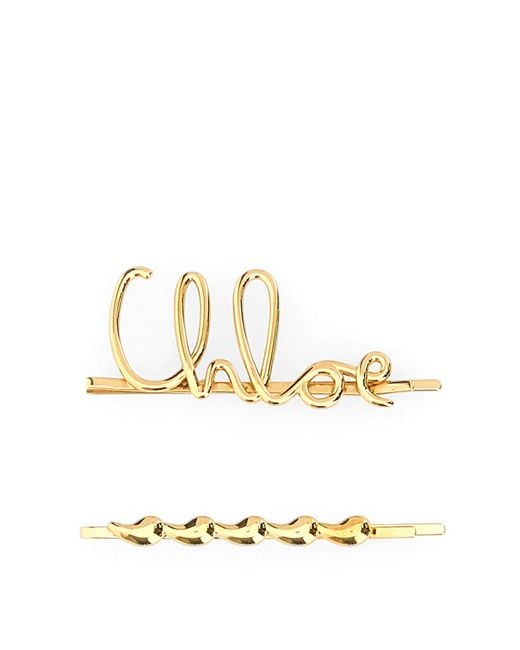 Chloé Metallic Hair Clips Set