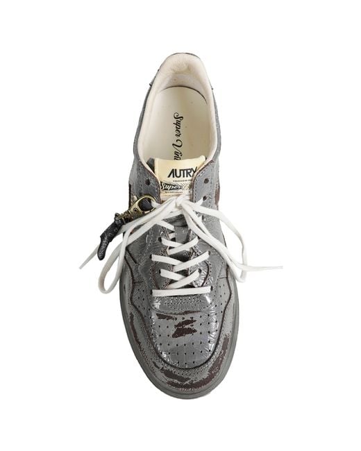 Autry Gray Medalist Low Super Vintage Sneakers for men