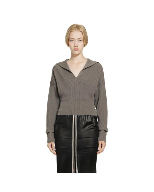 Rick Owens Gray Temple Dracu Cropped V