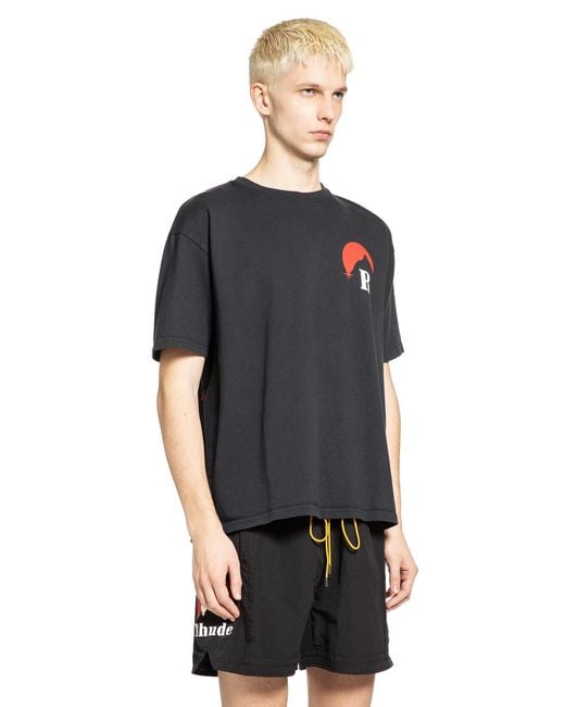 Rhude Black Moonlight Regatta Tee for men