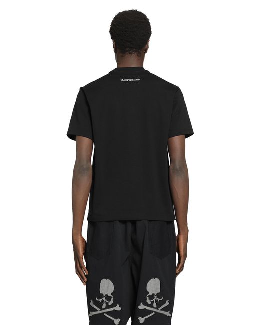 MASTERMIND WORLD Black Rhinestone Cotton T-Shirt for men