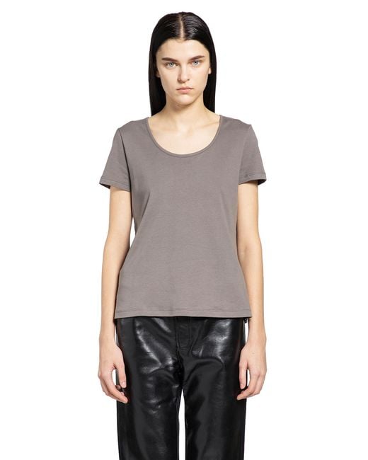 Max Mara Gray Wool Broadcloth T-Shirt