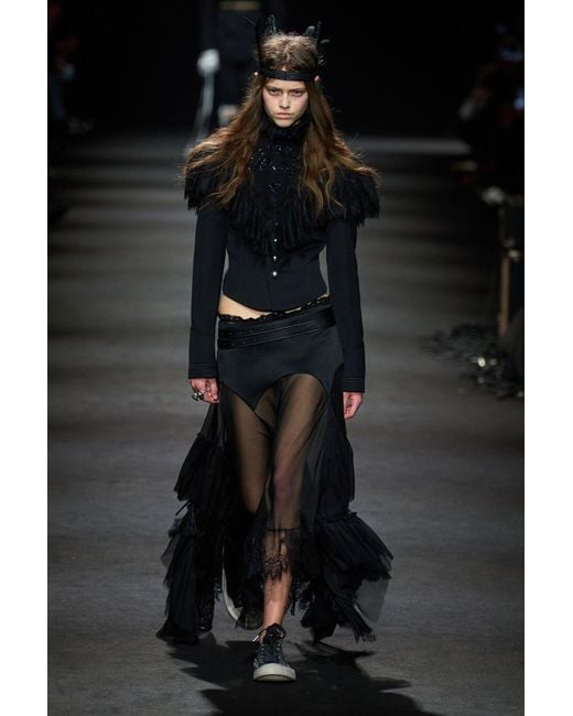 Ann Demeulemeester Black Aina Midi Skirt