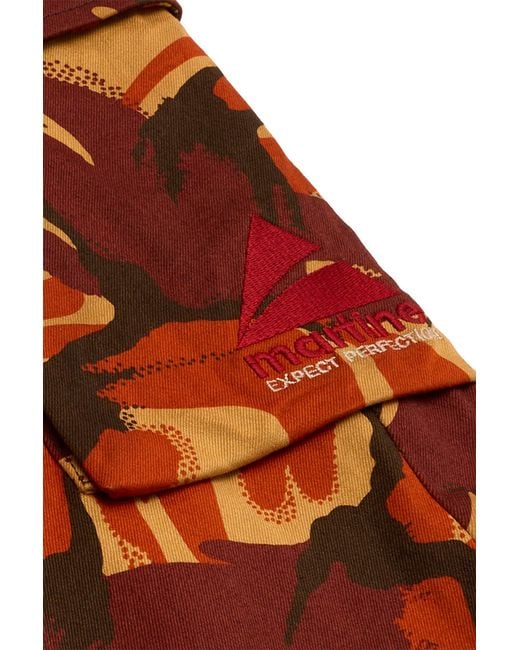 Martine Rose Orange Utility Shorts for men