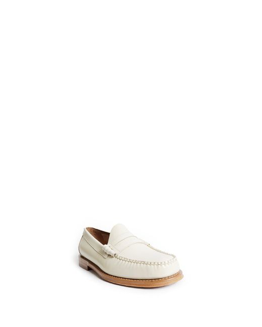 G.H.BASS White Weejuns Larson Leather Penny Loafers for men