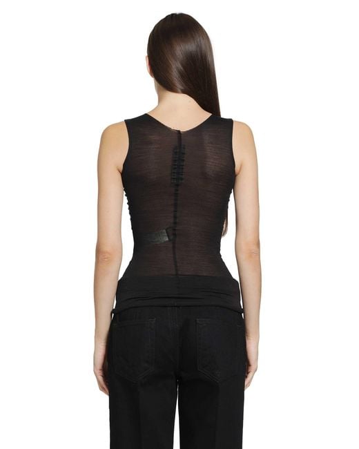 Rick Owens Black Temple Sleeveless Top