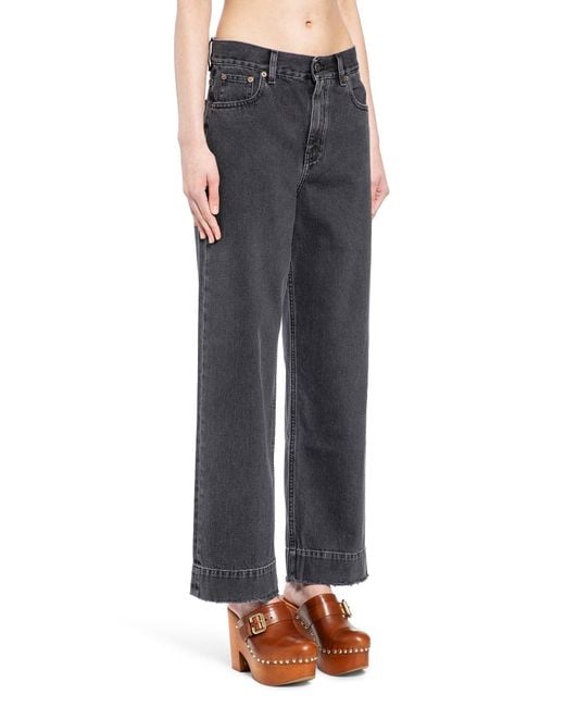 Chloé Blue High-Rise Cropped Jeans