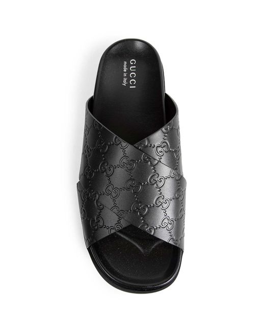 Gucci Black Rhein Criss-Cross S Gg Slip-On for men