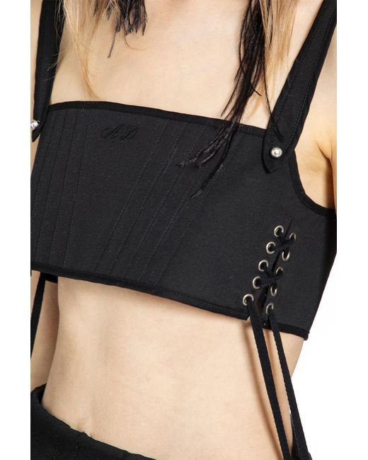 Ann Demeulemeester Black Mini Bustier Top