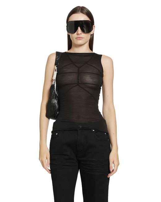Rick Owens Black Temple Sleeveless Top