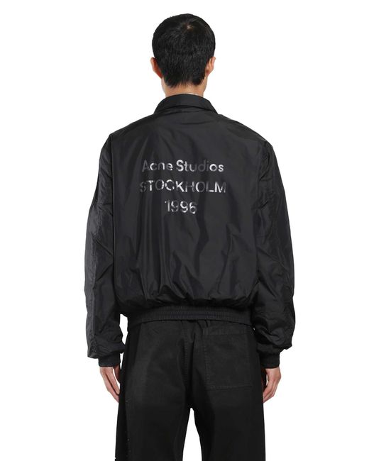 Acne Black Lightweight Nylon Jacket for men