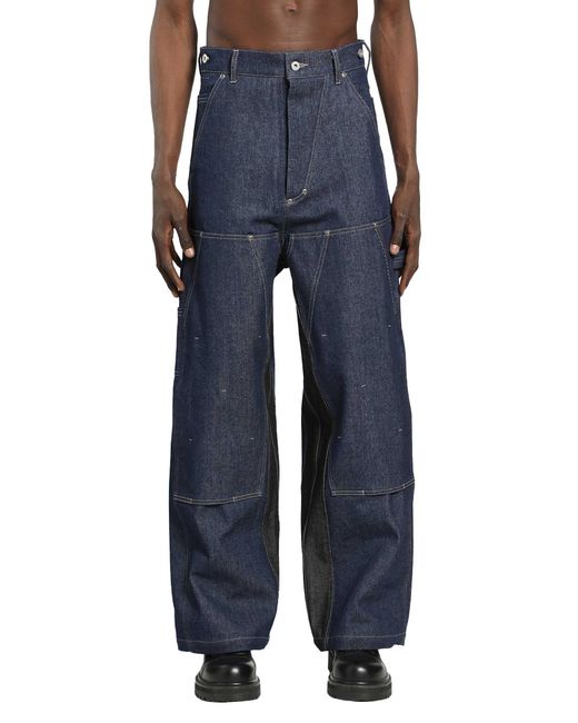BRYAN JIMENE`Z Blue Workwear Jeans for men