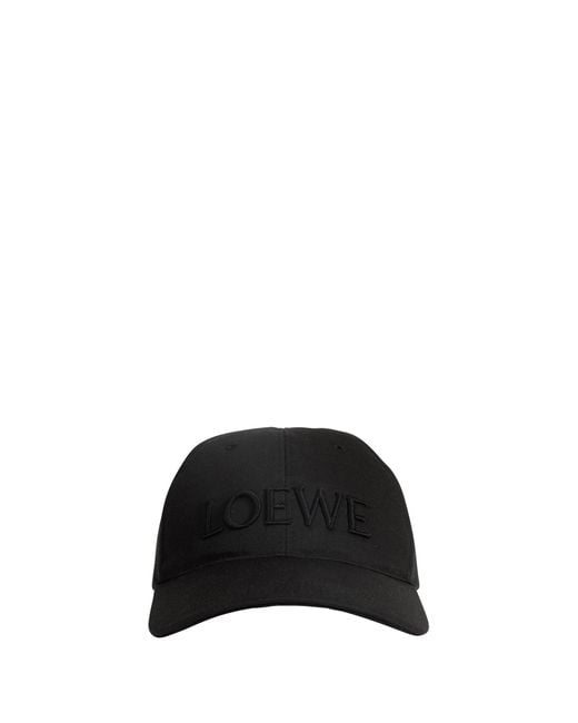 Loewe Black Logo-Embroidered Canvas Baseball Cap