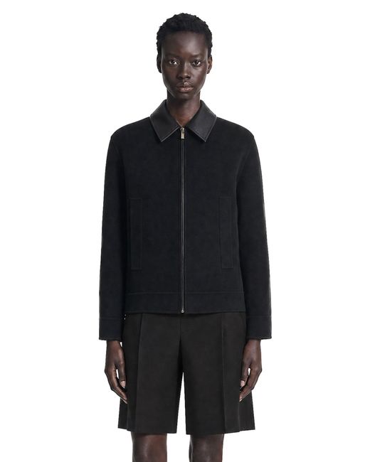 Max Mara Black Double Wool Cashmere And Silk Jacket