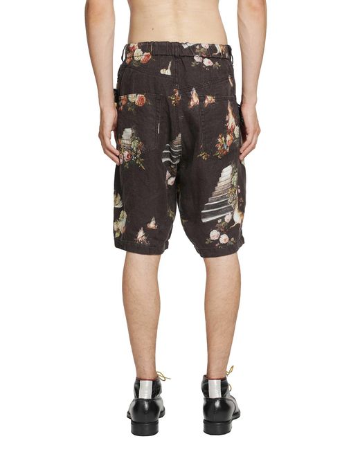 Undercover Blue Linen Shorts for men
