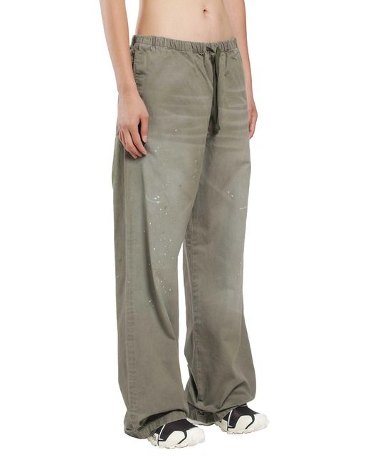Acne Gray Washed Cotton Drawstring Trousers for men
