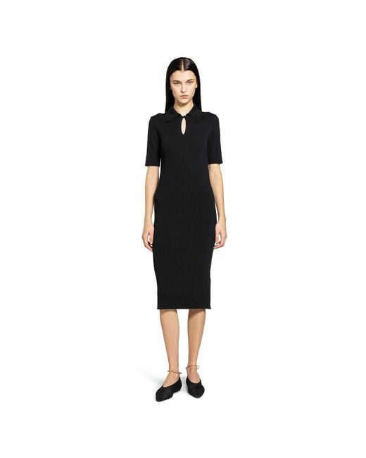 Jil Sander Black Polo Dress