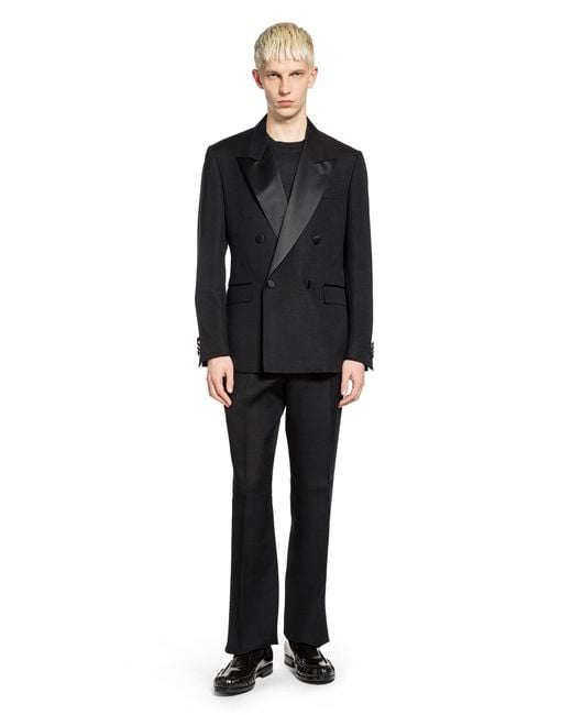 Lardini Black Double-Breasted Suit for men