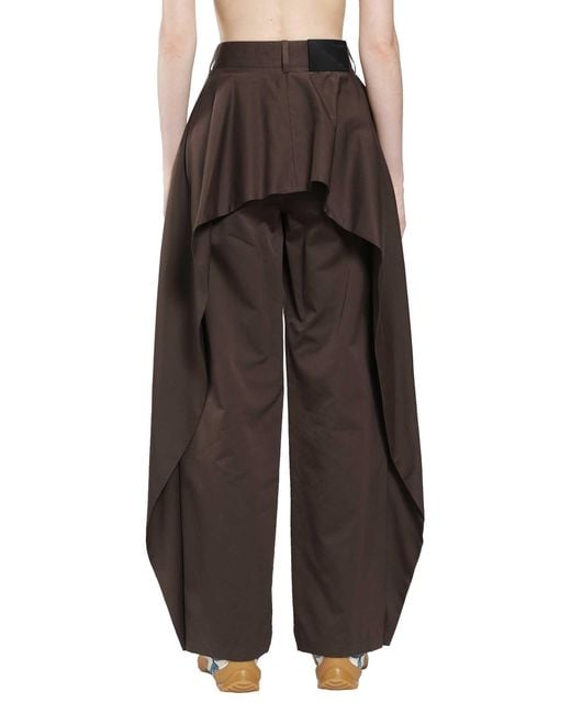 Loewe Brown Cotton Silk Trousers