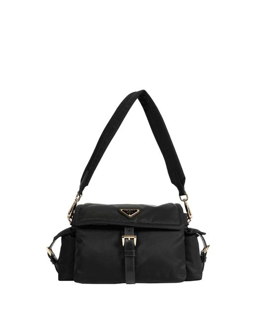Prada Black Explore Medium Re-Nylon Shoulder Bag